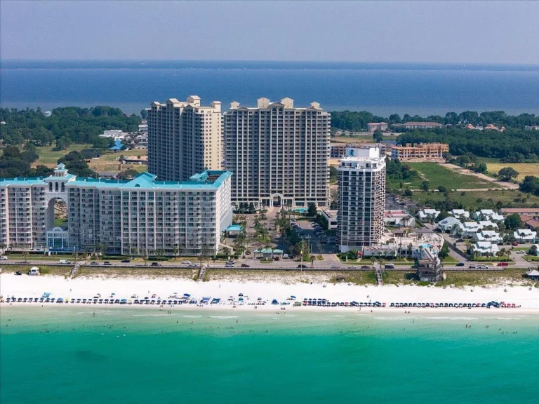 Drone Shot of Seascape Resort in Miramar Beach Florida
